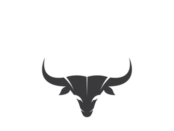 Bull head horns logo design. preview picture