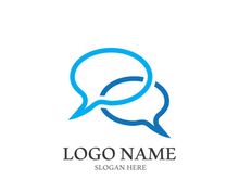 Speech bubble icon logo template vector illustration