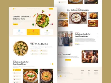 Fudo-Retaurent landing page design preview picture