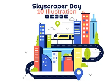 10 Skyscraper Day Illustration preview picture