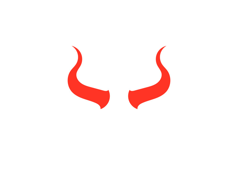 Devil horn red logo icon