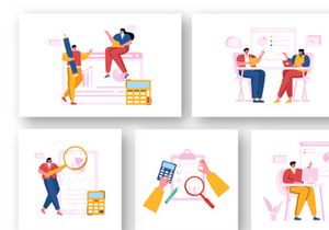 20 Business Audit Documents Illustration