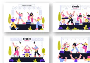 8 Live Music Event Illustration