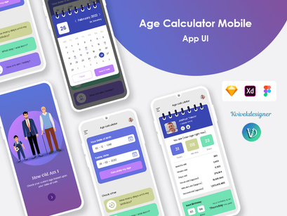 Age Calculator Mobile App UI Kit