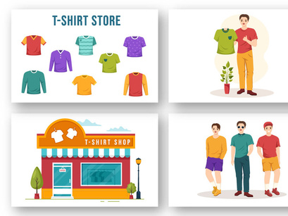 13 T shirt Store Illustration