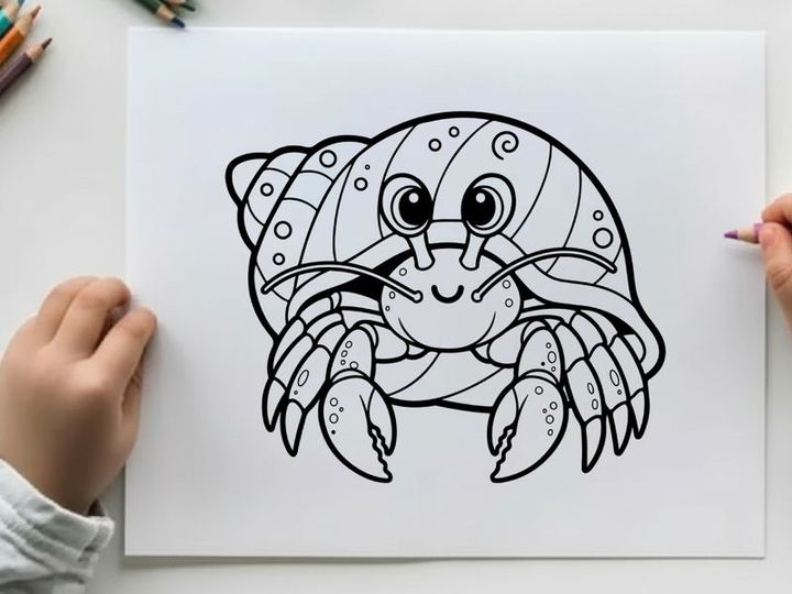 Cute cartoon crab mascot vector illustration flat design