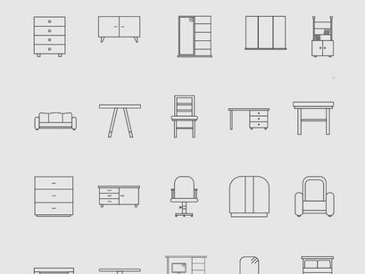 30 Free Furniture Icons