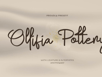 Ollifia Pottery | Handwriting Script preview picture