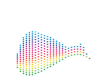 Sound waves vector illustration design template