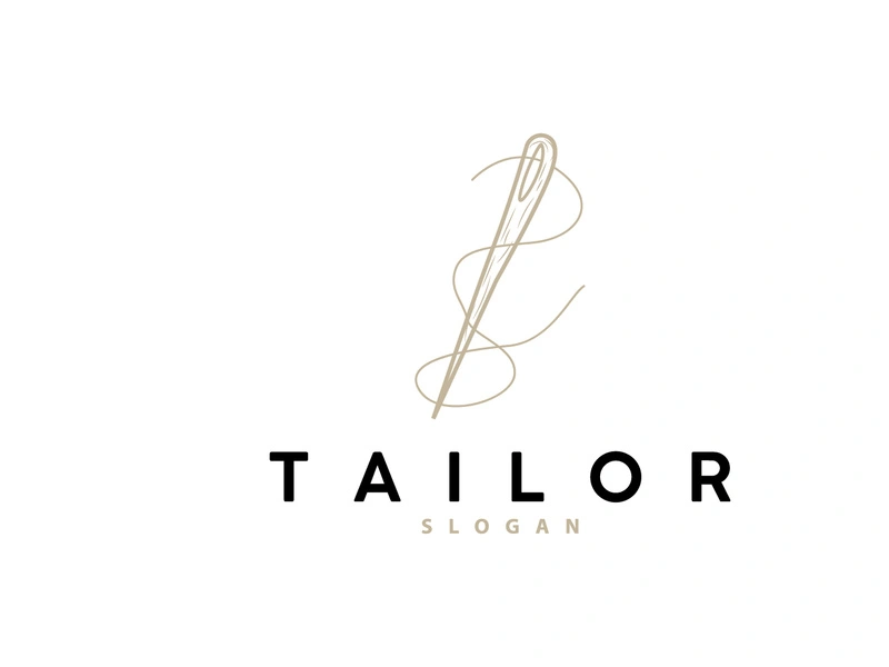Tailor Logo, Needle and Thread Vector