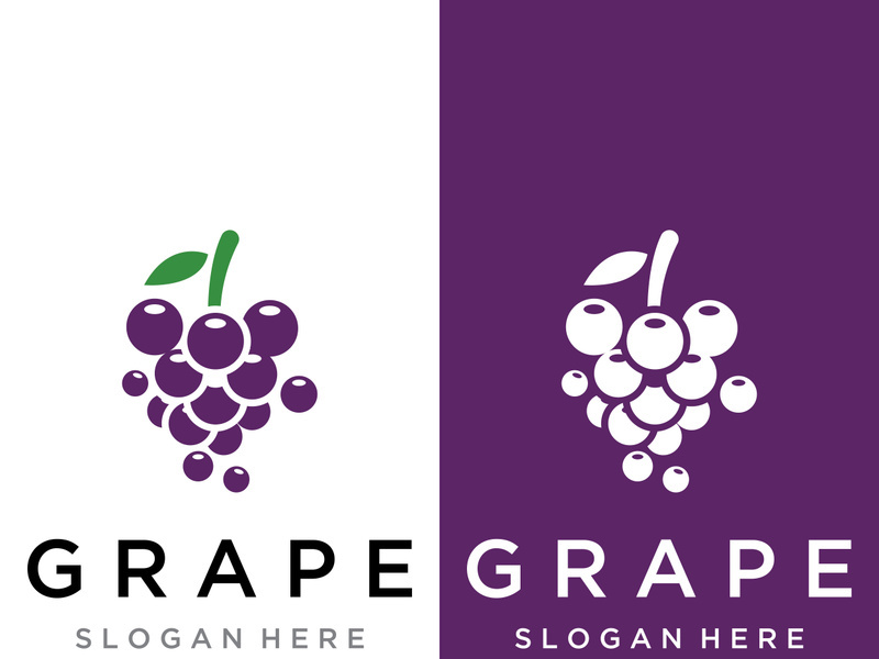 Natural organic grapes logo design for business,wine shop, organic.