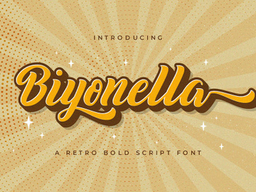 Biyonella - Retro Bold Script Font preview picture