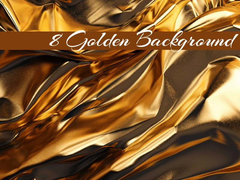 A golden silk wrinkle texture background