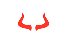 Devil horn red logo icon