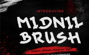 Midnil Brush – Wild Stroke Display Font