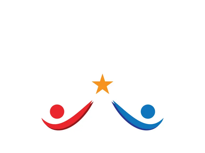 People star logo design to achieve a success or dream.