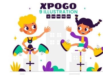 9 Sport Pogo Stick Illustration preview picture