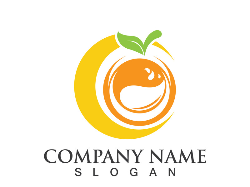 Orange logo design Vector icon illustration design