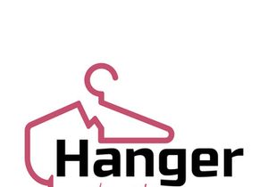 Simple clothes hanger logo details with creative design.for business, boutique, fashion, lifestyle, beauty, wardrobe, wedding dress, clothing store
