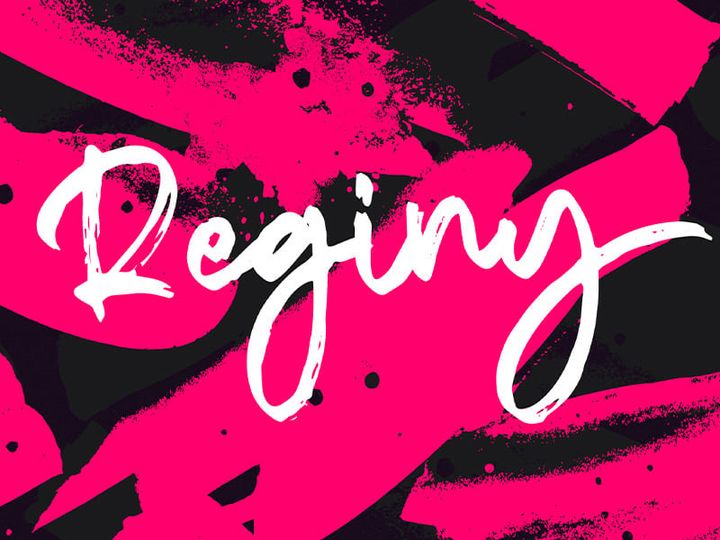 Reginy - Textured Brush Font