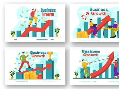12 Business Growth Illustration