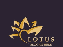 Floral Lotus line art beauty simple and modern logo template vector