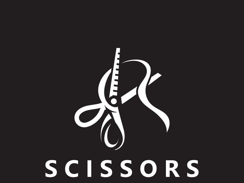 Scissors Logo Design Icon Template. Modern simple design. barbers tools and barbershop. Vector Illustration
