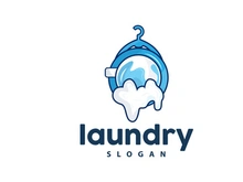 Laundry Logo, Cleaning Washing Vector