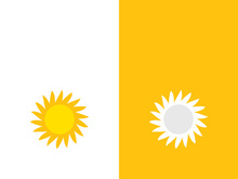 Creative sun concept logo illustration design template