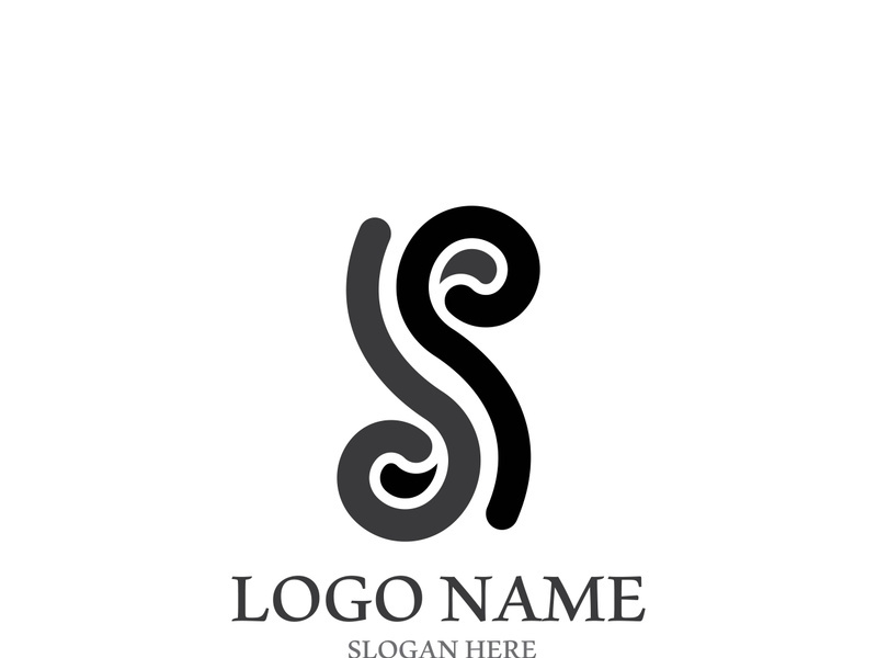 S letter creative icon logo design elegant vector illustration