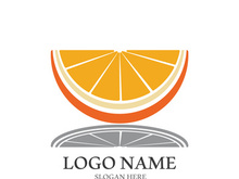 Orange logo design vector icon illustration design