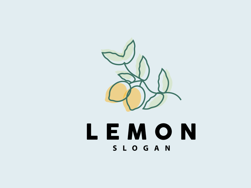 Lemon Logo, Luxurious Elegant Minimalist Design