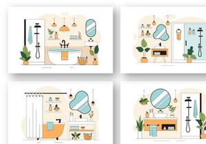 10 Modern Bathroom Interior Illustration