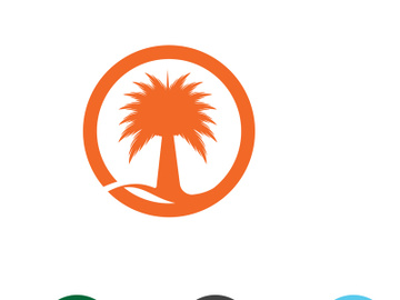 Date palm tree vector logo preview picture