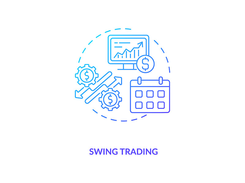 Swing trading concept icon