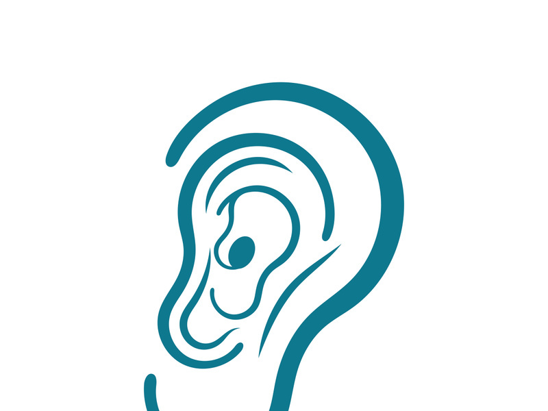 Hearing logo template and symbol vector icon design