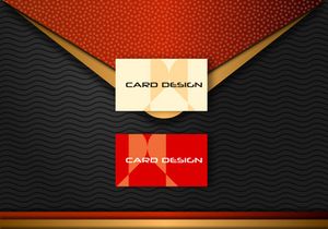 bundle 5 luxury black and red business card mock-ups