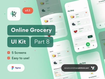 Grofast - Online Grocery App UI Kit Part 8 preview picture
