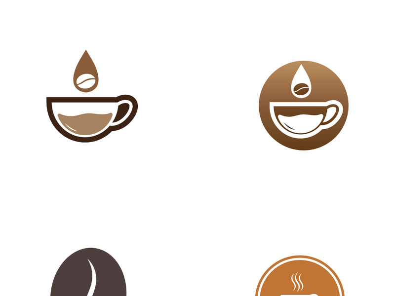 Creative coffee bean logo design.