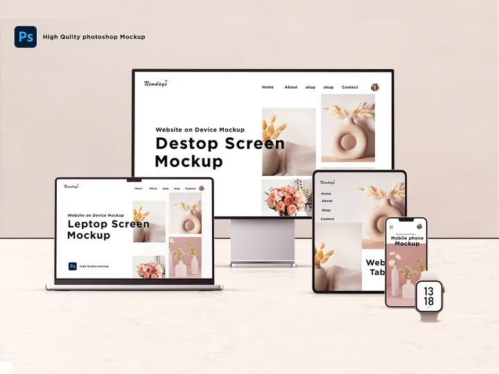 Multiple device mockup