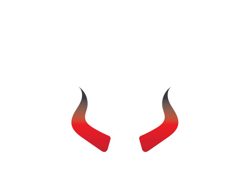 Devil horn Vector icon design illustration Template