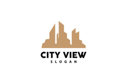 Cityscape Logo, Metropolis Skyline Design, City Building Vector, Icon Symbol Illustration