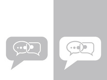 Speech bubble icon logo template vector illustration