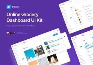 Delites - Grocery Dashboard UI Kit for Adobe XD