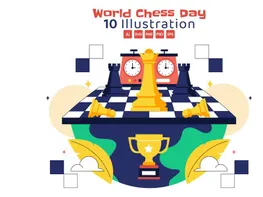 10 World Chess Day Illustration preview picture