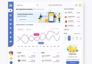 Online Banking Web Application Template Mockup
