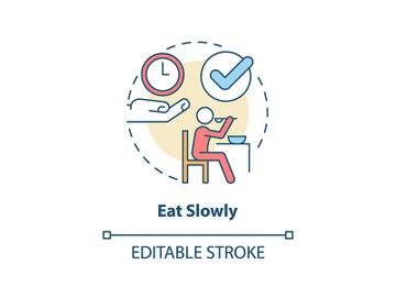 Eat slowly concept icon preview picture