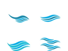 Wave beach vector illustration design logo