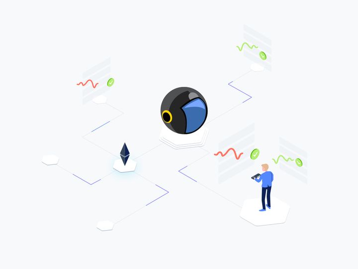 AI Signals Trading Isometric Graphic