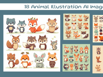 Illustrations of various animals preview picture